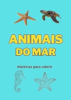 Livro Livro para colorir Animais do Mar: Histórias para Colorir