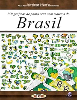 Livro 150 gráficos de ponto cruz com motivos do Brasil (Brazilian artcraft)