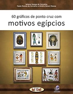 Livro 60 gráficos de ponto cruz com motivos egípcios (Brazilian artcraft)