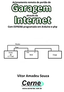 Livro Acionamento remoto de portão de Garagem através da Internet Com ESP8266 programado em Arduino e php