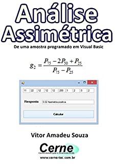 Livro Análise Assimétrica De uma amostra programado em Visual Basic