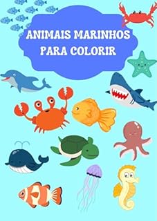 Livro Animais marinhos para colorir