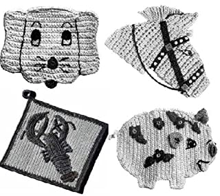 Livro Animais pegadores de panela de crochê