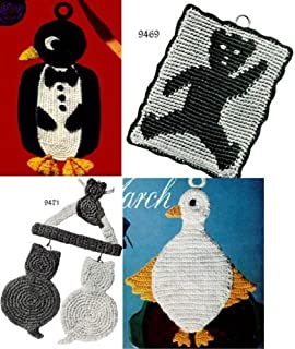 Livro Eles são animais pegadores de panela de crochê
