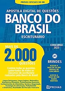 Livro Apostila Digital de Questões para Concurso do Banco do Brasil 2023: Mais de 2.000 Questões Oficiais de Concursos Anteriores