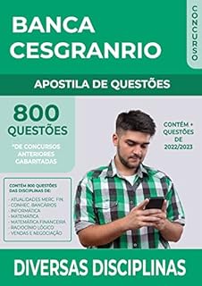Livro Apostila de Questões de Concursos da Banca Cesgranrio - 800 Questões Atualizadas e Gabaritadas