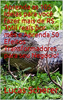 Livro Aprenda as 105 Ideias para você fazer mais de R$ 3Mil reais por mês e Aprenda 50 Efeitos Transformadores para seu Negócio!