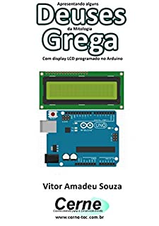 Livro Apresentando alguns Deuses da Mitologia Grega Com display LCD programado no Arduino