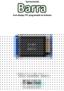 Livro Apresentando Barra Com display TFT programado no Arduino