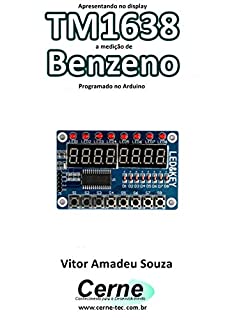 Apresentando no display TM1638 a medição de Benzeno Programado no Arduino