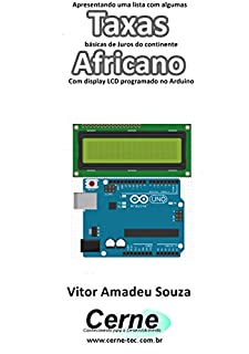 Apresentando uma lista com algumas Taxas básicas de Juros do continente Africano Com display LCD programado no Arduino