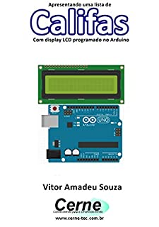 Livro Apresentando uma lista de Califas Com display LCD programado no Arduino