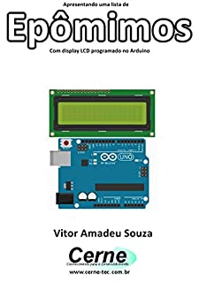 Livro Apresentando uma lista de Epômimos Com display LCD programado no Arduino