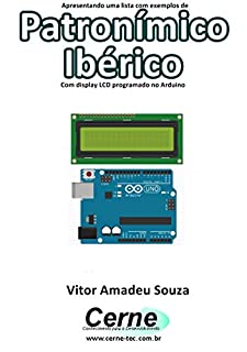 Livro Apresentando uma lista com exemplos de Patronímico Ibérico Com display LCD programado no Arduino