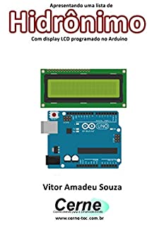 Livro Apresentando uma lista de Hidrônimo Com display LCD programado no Arduino