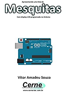 Livro Apresentando uma lista de Mesquitas Com display LCD programado no Arduino