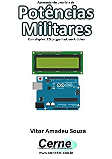 Apresentando uma lista de Potências Militares Com display LCD programado no Arduino