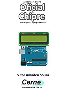 Livro Apresentando o nome  Oficial de Chipre Com display LCD programado no Arduino