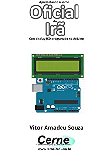 Livro Apresentando o nome  Oficial do Irã Com display LCD programado no Arduino