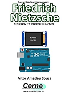 Livro Apresentando pensamentos de Friedrich Nietzsche Com display TFT programado no Arduino