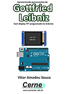 Livro Apresentando pensamentos de Gottfried Leibniz Com display TFT programado no Arduino