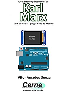 Livro Apresentando pensamentos de Karl Marx Com display TFT programado no Arduino