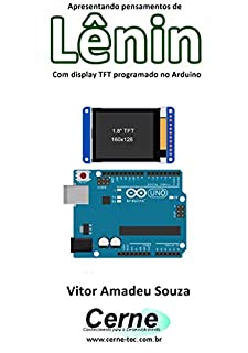 Livro Apresentando pensamentos de Lênin Com display TFT programado no Arduino