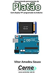 Livro Apresentando pensamentos de Platão Com display TFT programado no Arduino