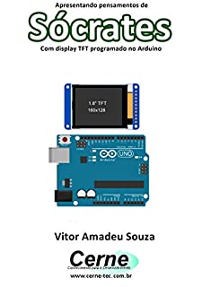 Livro Apresentando pensamentos de Sócrates Com display TFT programado no Arduino