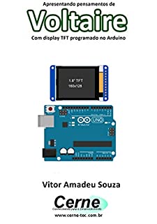 Livro Apresentando pensamentos de Voltaire Com display TFT programado no Arduino