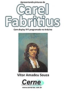 Livro Apresentando pinturas de Carel Fabritius Com display TFT programado no Arduino