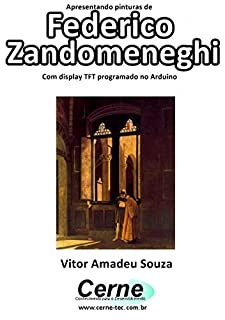 Livro Apresentando pinturas de Federico Zandomeneghi Com display TFT programado no Arduino