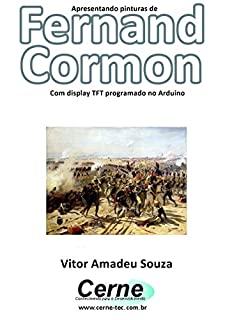 Livro Apresentando pinturas de Fernand Cormon Com display TFT programado no Arduino