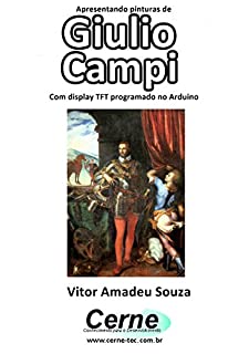 Livro Apresentando pinturas de Giulio Campi Com display TFT programado no Arduino