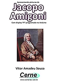 Livro Apresentando pinturas de Jacopo Amigoni Com display TFT programado no Arduino