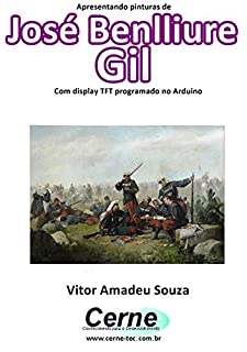 Livro Apresentando pinturas de José Benlliure Gil Com display TFT programado no Arduino