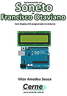 Livro Apresentando um  Soneto de Francisco Otaviano Com display LCD programado no Arduino