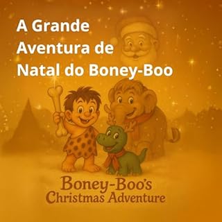 Livro A Grande Aventura de Natal do Boney-Boo: Boney-Boo e o pequeno dinossauro Rudy em sua primeira entrega de presentes (Boney-Boo (Edição em Português) Livro 5)