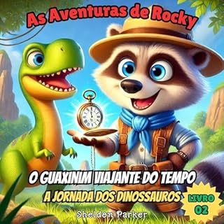 Livro As Aventuras de Rocky, o Guaxinim Viajante do Tempo: A Jornada dos Dinossauros
