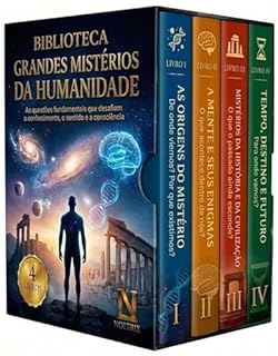 Livro Biblioteca Grandes Mistérios da Humanidade - 4 Livros - As questões fundamentais que desafiam o conhecimento, o sentido e a consciência: Filosofia Ciência Consciência Existência Conhecimento Mistério
