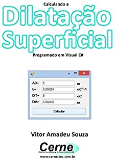 Livro Calculando a Dilatação Superficial Programado em Visual C#