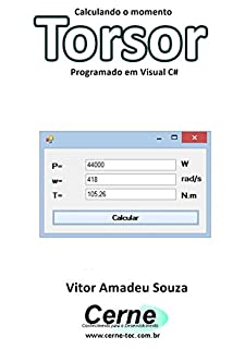 Livro Calculando o momento Torsor Programado em Visual C#