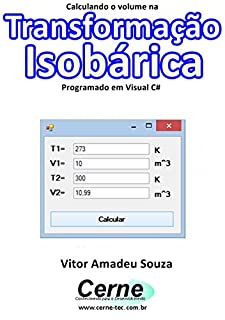 Livro Calculando o volume na  Transformação Isobárica Programado em Visual C#