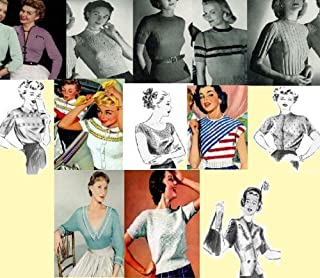 Livro Clássico - e Vintage - padrões de tricô para blusas mulher