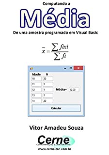 Livro Computando a  Média De uma amostra programado em Visual Basic