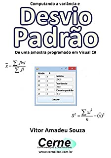 Livro Computando a variância e Desvio Padrão De uma amostra programado em Visual C#