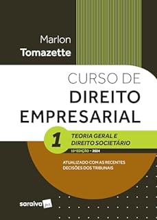 Livro Curso de direito empresarial - Teoria geral e direito societário - Vol 1 - 15ª edição 2024