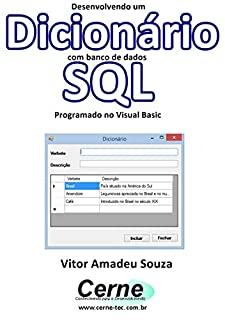 Desenvolvendo um Dicionário com banco de dados  SQL Programado no Visual Basic