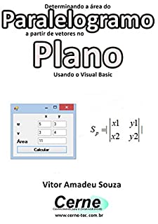 Livro Determinando a área do Paralelogramo a partir de vetores no Plano Usando o Visual Basic