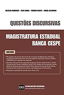 Livro DISCURSIVAS MAGISTRATURA ESTADUAL - BANCA CESPE CEBRASPE - PROVAS DISCURSIVAS JUIZ DE DIREITO - 2020 - 2a EDIÇÃO: Inclui questões discursivas com respostas elaboradas por professores